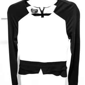 Bebe black and white dress